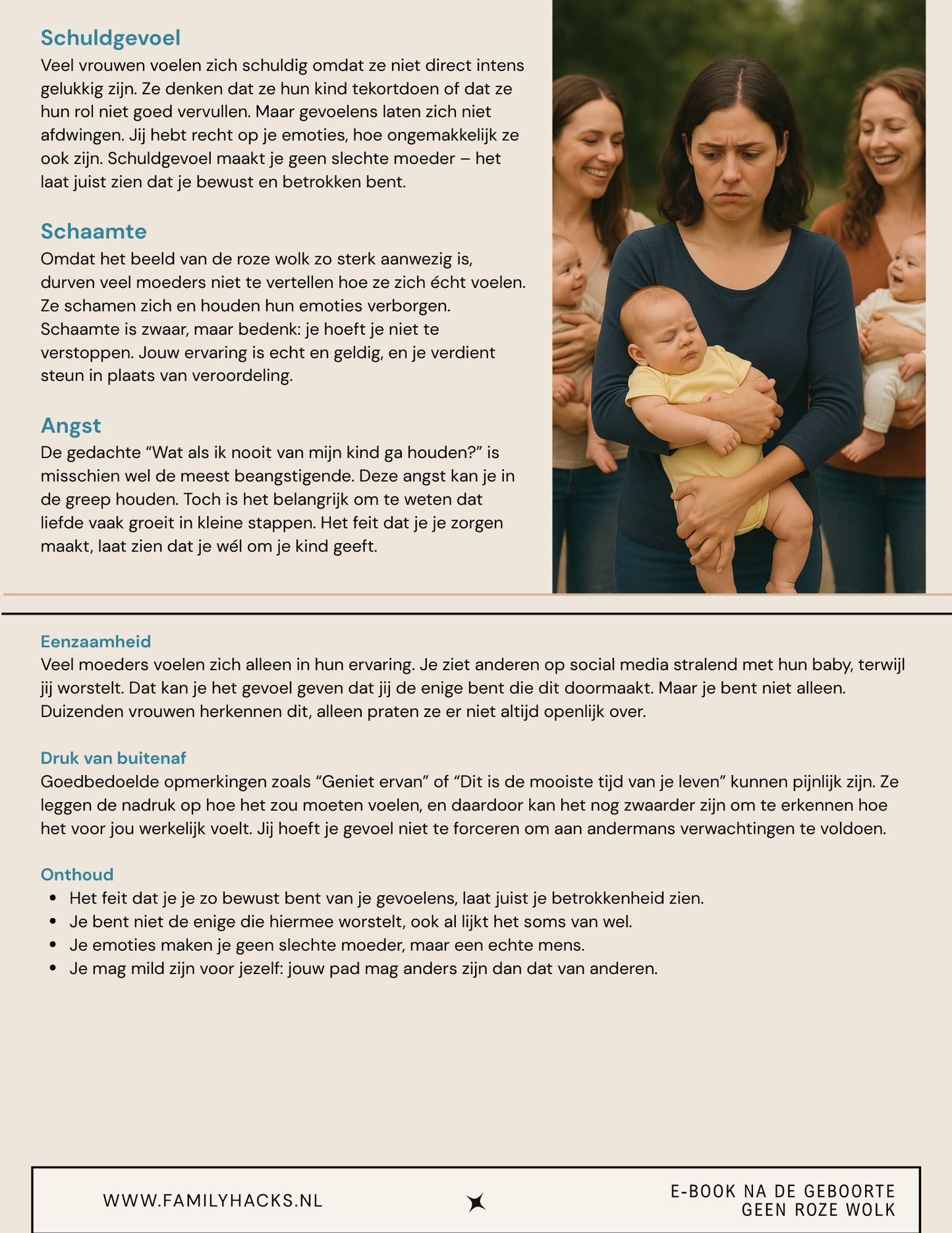 E-book - Na de geboorte geen roze wolk