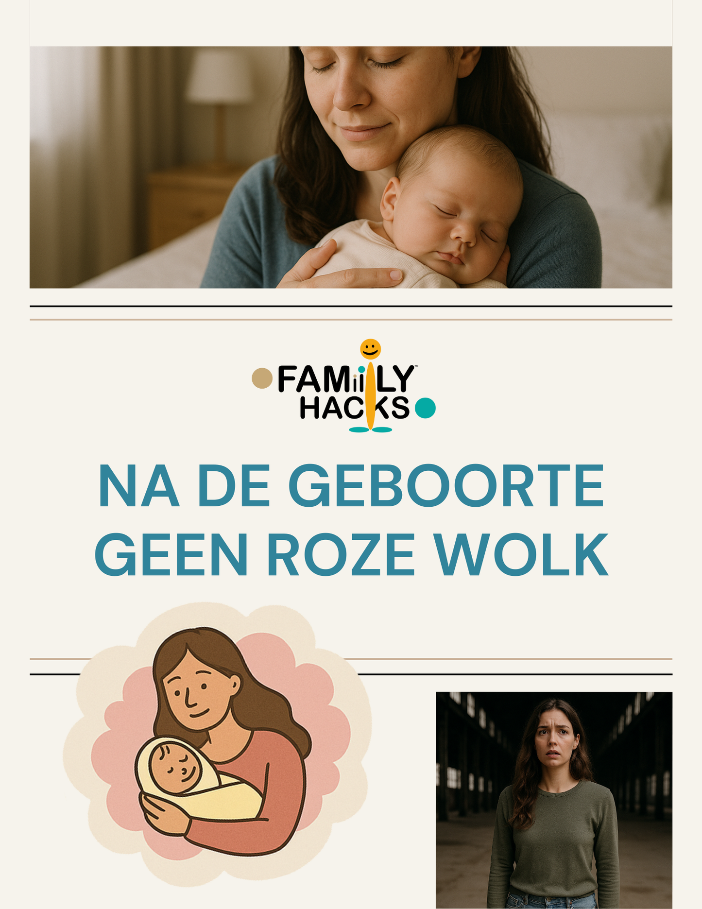 E-book - Na de geboorte geen roze wolk